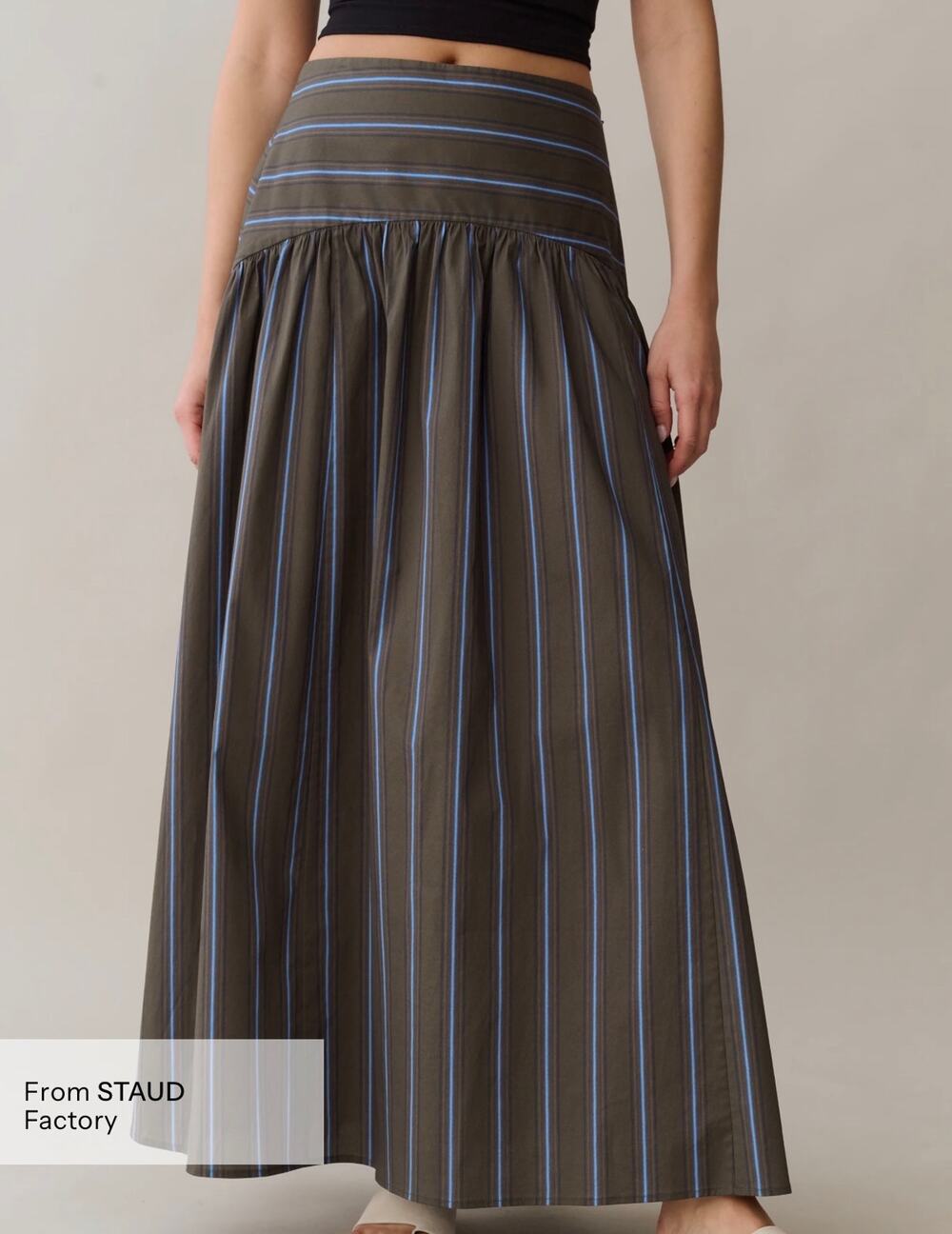 New Caara Vashti earthy stripe maxi skirt $172 sz 4
